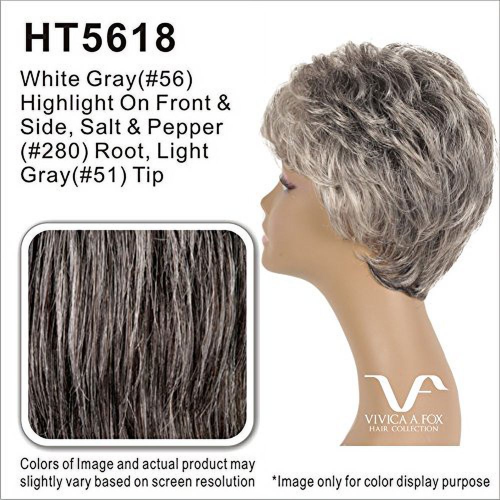 Whitney-V Wig Color HT5618 - Vivica Fox Wigs 8" Tightly Curled Waved Bob Soft Human Hair Fiber Pure Stretch Cap African American Black Womens Bundle MaxWigs Hairloss Booklet