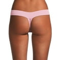 thumbnail image 2 of No Boundaries Seamless Ribbed Thong Panties, Women's and Women's Plus, 2 of 3