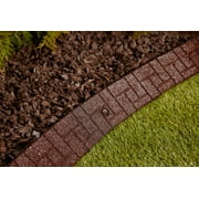 GroundSmart Curb Landscape Edging, 4 Brown Rubber Garden Edging Border, 4 pack