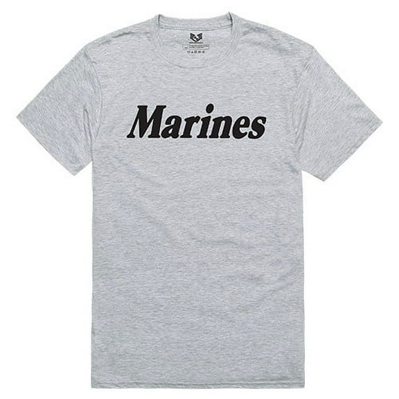 RapidDominance RS2-MAR-HGY-02 Marines Relaxed Graphic Tee, Heather Grey - Medium