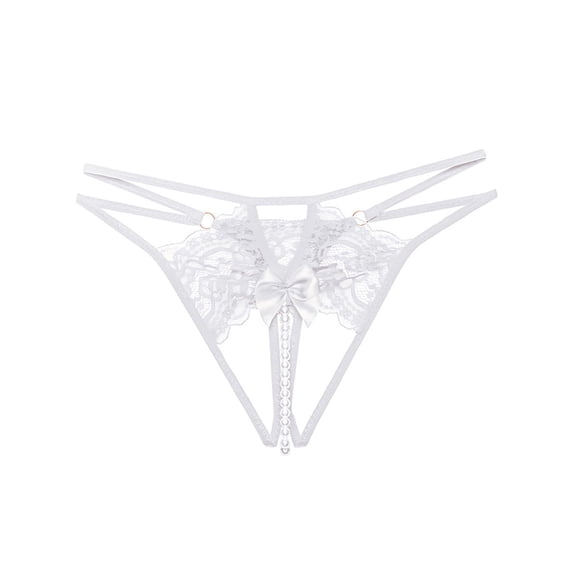 Ohufall Lace Thong Briefs for Women Breathable Soft Briefs Hollow Out Low Rise Design Panties