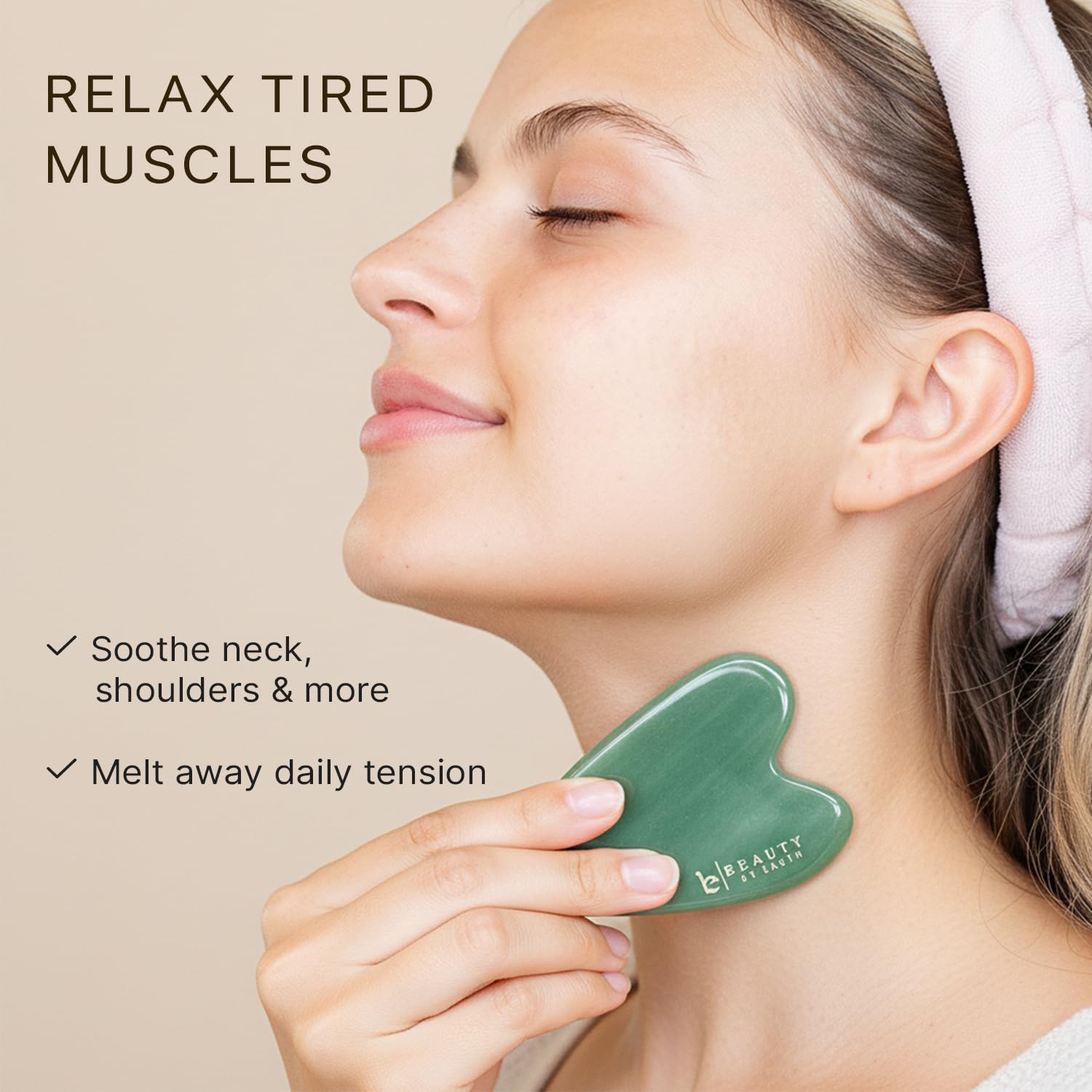 Beauty by Earth Jade Gua Sha Stone Facial Massage Tool photo 4