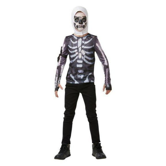 Angels Costumes Fortnite Skull Trooper Teen Costume Top & Hood - 11-12 yrs Unisex