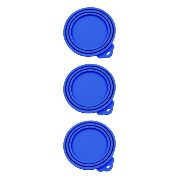 Methold La comida para mascotas puede cubrir la tapa del tarro de silicona Animales Tapa enlatada sellada universal para tres tamaños, azul oscuro Type1 NO1 Methold CBP028299
