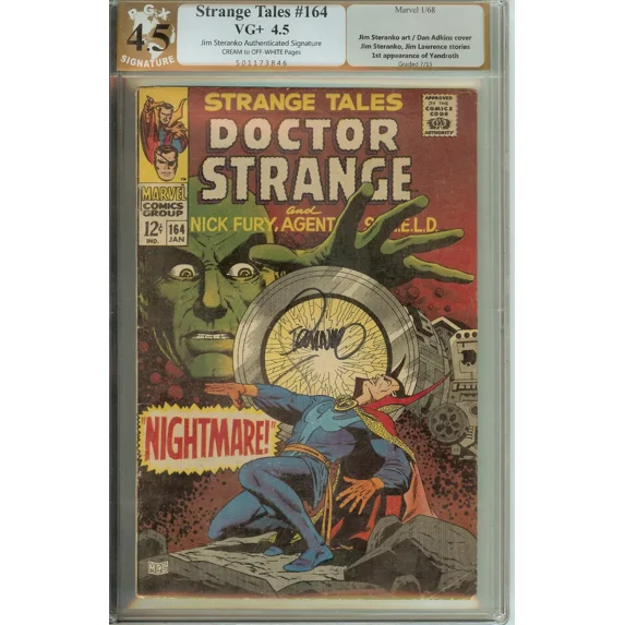 Strange Tales #164 PGX 4.5 not CGC Signed Steranko