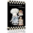 thumbnail image 2 of Canvas Wall Art Farmhouse Chef Canvas Art Print Gnome Cake Dessert Maker Black White Plaid Pictures Wall Decor for Living Room Bedroom Artwork Decorations Stretched Framed Ready to Hang 8"x10", 2 of 9