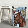 thumbnail image 5 of Goofa Christmas Horse Printed Circular Hamper,Laundry Basket with Handles,Storage Baskets Foldable,Large Capacity Laundry Hamper-Small, 5 of 8