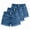 pants-a2Blue, variant on Gamviast Girls' Denim Shorts Elastic Waist Double Button Stretch Jean Shorts with Pockets Rolled Hem Kids Summer Casual School Bottoms 3 Pack Blue 5-6Years