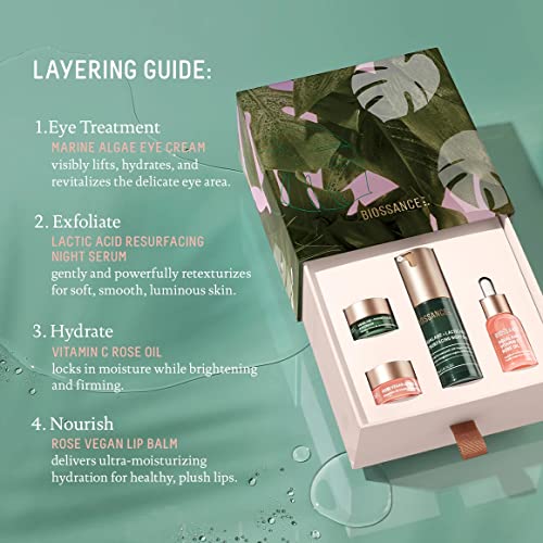 Biossance Overnight Results Set. Squalane + Lactic Acid Resurfacing