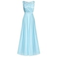 thumbnail image 4 of Miaeowve Womens Wedding Guest Dresses Sleeveless Lace Chiffon Bridesmaid Cocktail Party Prom Dress Formal Gown Sky Blue 4, 4 of 7