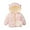 Pink, variant on Ruyang Toddler Baby Dinosaur Puffer Jackets Cute Car Flowers Graphic Hooded Quilted Coat Winter Warm Cotton Down Outwear