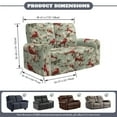 thumbnail image 2 of Xoenoiee Cardinal Flower Print Recliner Sofa Slipcover, 6 Pieces Polyester Fabric Stretch Sofa Covers for 2 Seat Reclining Couch, Soft Washable Furniture Protector with Pockets, 2 of 6