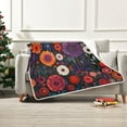 thumbnail image 7 of Yayeee Throw Blanket for Couch Soft Warm 50" x 60" Sofa Chair Bed Decoration, Purple Flowers, 7 of 7