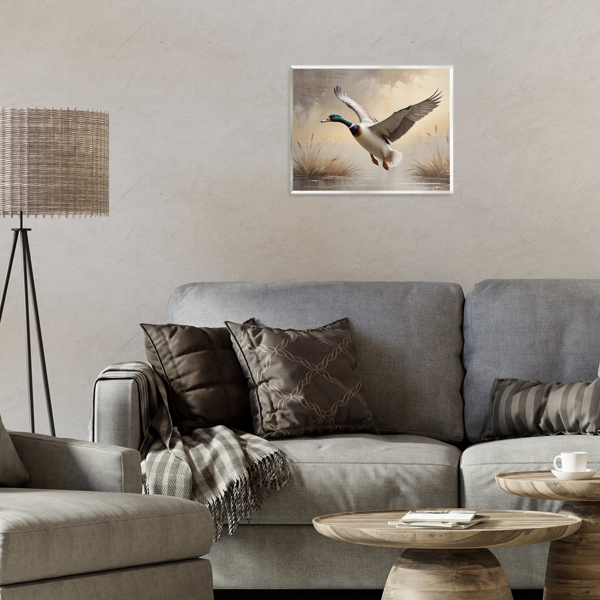 Stupell Industries Gliding Mallard over Wetlands Wall Plaque Art, design by Susan Arnot