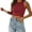 Red, variant on Conairie Crop Tank Tops For Women Scoop Neck Sleeveless Stretchy Ribbed Knit Basic Blouses Solid Color Summer Casual Tee Black L
