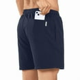 thumbnail image 4 of NORTHYARD Men's Sweat Shorts 5" Workout Cotton Casual Lounge Shorts with Zipper Pockets Navy L, 4 of 8