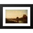 thumbnail image 2 of Émile Lambinet 18x13 Black Modern Framed Museum Art Print Titled - Landscape with Rivers (1856), 2 of 5