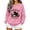 Pink 0826 sweatshirts, variant on Halloween Sweatshirts for Women Trendy Spooky Biscuits Bakery Letter Printed Graphic Tops Fall Long Sleeve Loose Pullovers Tshirts Beige L