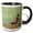 Black/White, variant on 3drose, Ring Necked Pheasants, 11oz Two-tone Red Mug
