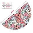 thumbnail image 3 of Lsque Cartoon Hearts Print Christmas Tree Skirt, Tree Skirt with Ties or Velcro, Perfect for Holiday Decorations, Halloween, and New Year-36", 3 of 7