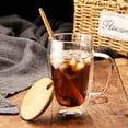 thumbnail image 4 of Tasse à Café Doublement Isolée en Verre Borosilicate avec Couvercles 2 Pcs, 4 of 12