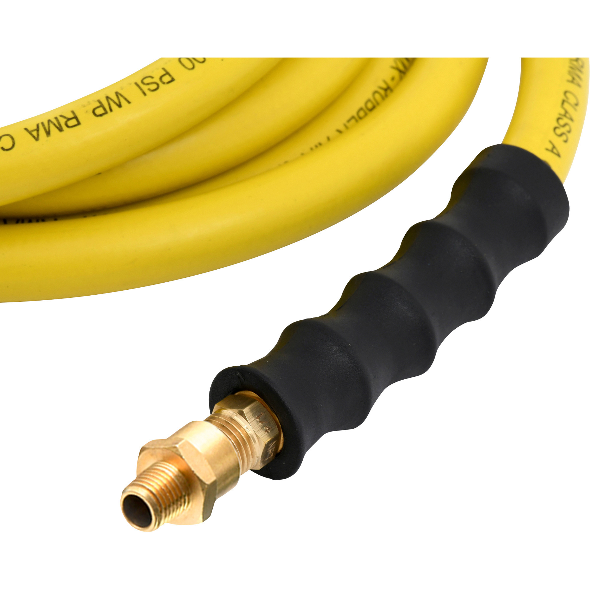 Klutch Oil-Resistant Rubber Air Hose with 1/2in.–3/8in. Reducer, 1/2in. x 100ft., 300 PSI