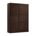 thumbnail image 1 of Pemberly Row 65W Queen Murphy Bed in Black Walnut Engineered Wood, 1 of 7