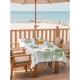 thumbnail image 2 of Outdoor Tablecloth with Umbrella Hole for Patio/Picnic/Party/Camping, Sage Green Gradient Waterproof Table Cloth Rectangle Table Cover Washable, Abstract Polka Dots Vintage Modern Art (54"x 80"), 2 of 8