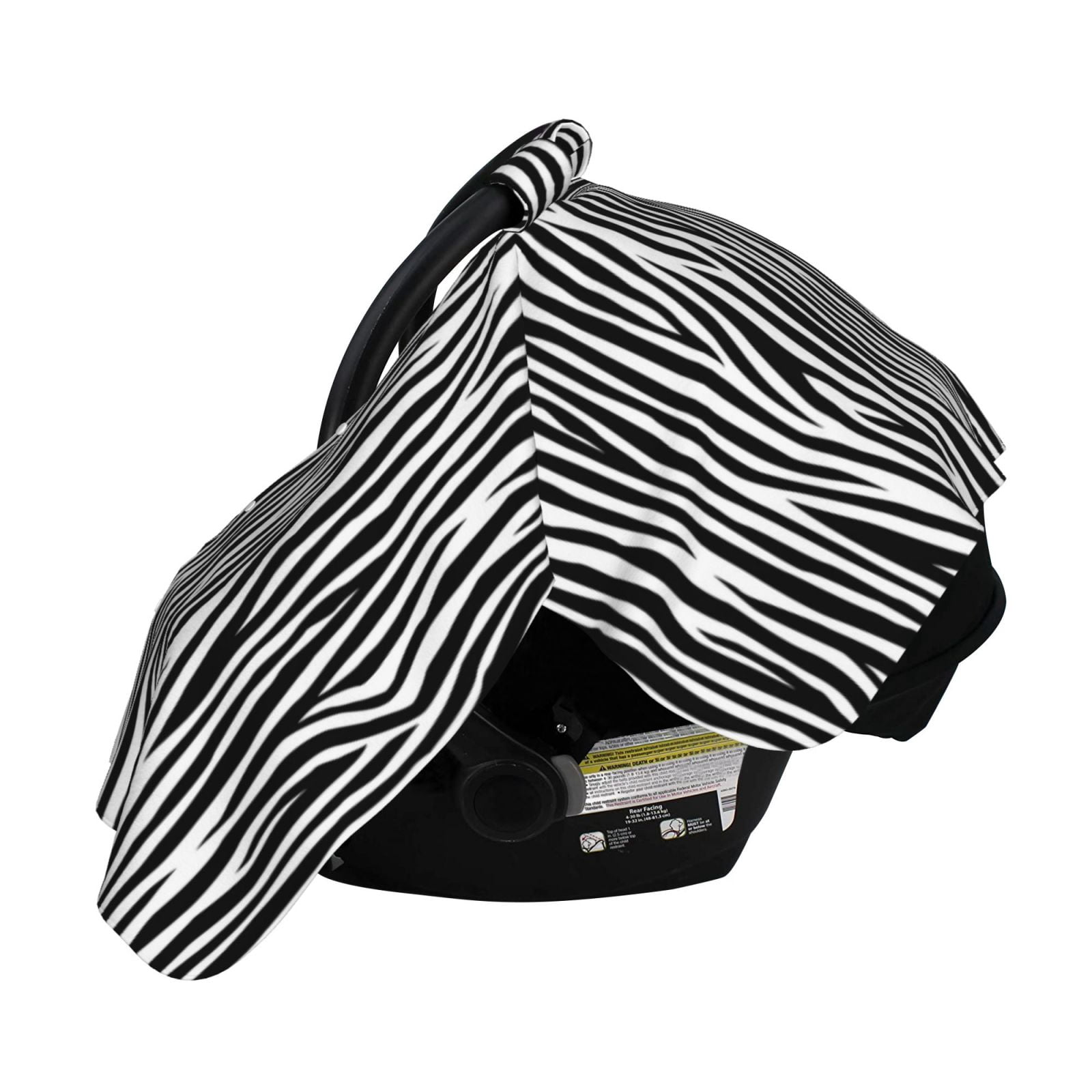 Naloa Zebra Skin Baby Car Seat Cover, Breathable Baby Carrier Cover, Multiuse Baby Carrier Cover & Nursing Breastfeeding Cover