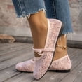 thumbnail image 6 of Purcolt Womens Floral Embroidery Mesh Flats Lightweight Casual Square Toe Slip On Ballet Shoes Comfort Elegant Soft Sole Dress Shoes with Bowknot Elastic Strap, 6 of 9