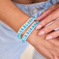 thumbnail image 3 of Aquamarine | Mermaid Glass | White Linen Wrap Bracelet, 3 of 8