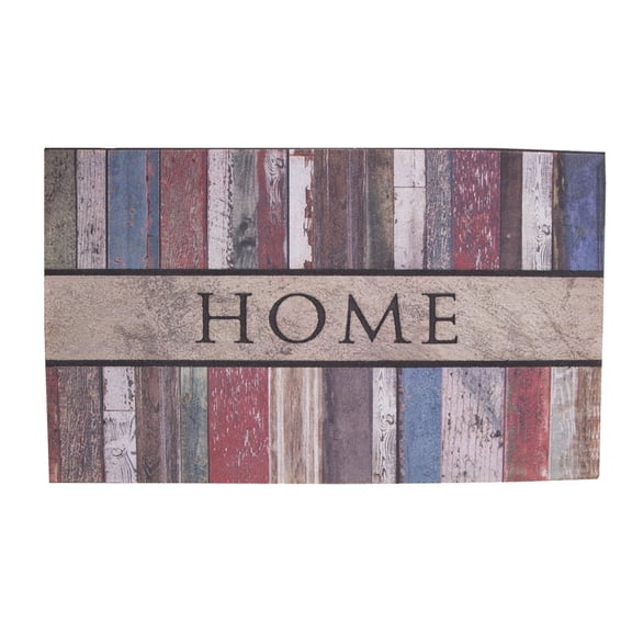Simple Spaces T1995 Door Mat, 30 in L, 18 in W, Flocking Pattern, Polyester Surface