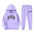 thumbnail image 5 of Shadoumai Girls 2 Pieces Fall Outfits Cartoon Print Long Sleeve Trendy Hoodie Pullover Tops and Pants Children Fall Clothes for Girls, 5 of 5