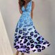 thumbnail image 2 of Vestido Corto de Verano de Moda sin Mangas con Cuello en V Impreso Vestido Casual Grande Del Doblado para Diario, 2 of 5