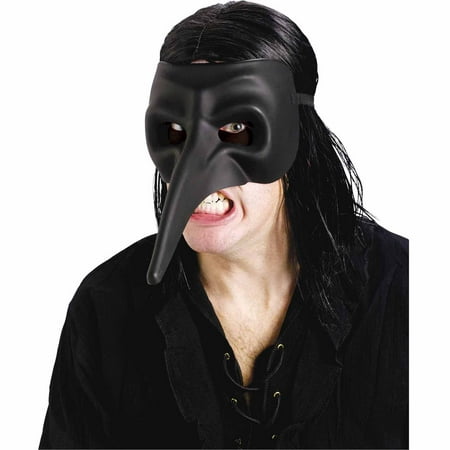 Venetian Raven Black Mask Adult Halloween Costume Accessory