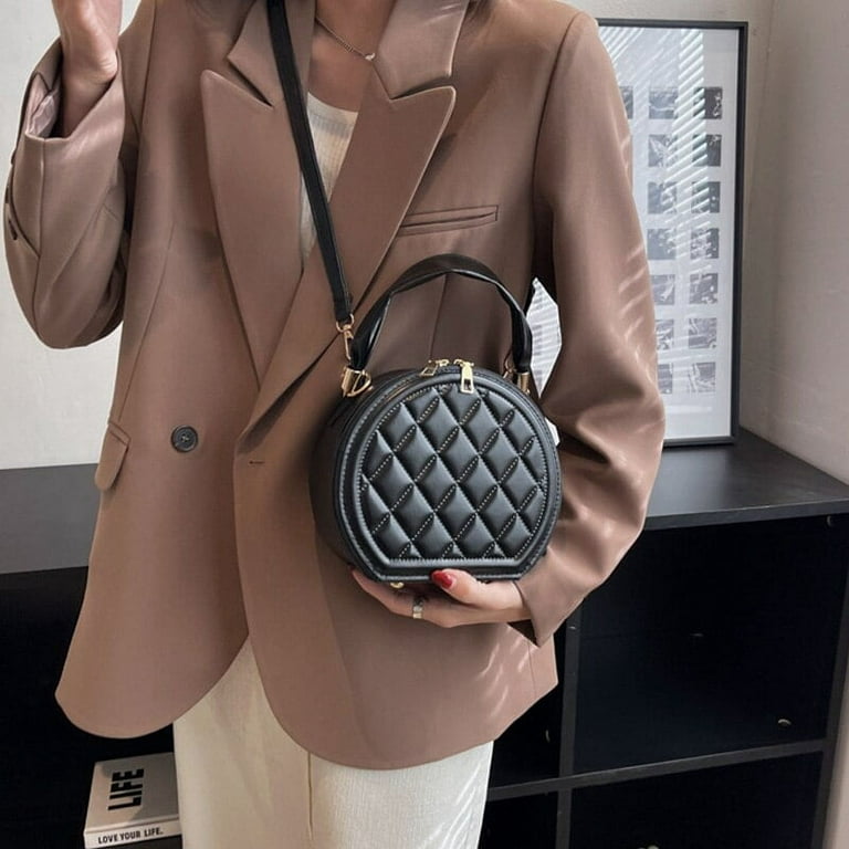 Cocopeaunt Vintage Shoulder Bag Round Small. Womens Handbags Trend Luxury Designer Handbag Crossbody Bags Tote Female Woman New, Adult Unisex, Size