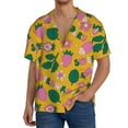thumbnail image 3 of Xecao offers the Strawberry for Men's Casual Short-sleeved Shirt, a button-up collared shirt with a pocket, perfect for beach vacations and yacht travel in the Small size., 3 of 7