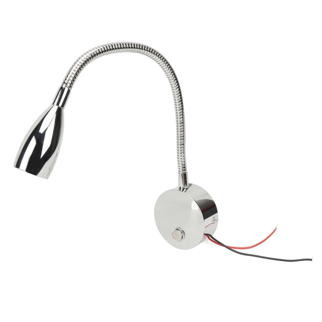 Luz De Pared Para Cabecera De RV, DC12-24V Luz De Lectura LED Flexible Para RV Cromo De Baja Potencia Con Puerto De Carga USB Para Autocaravana