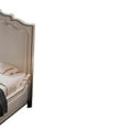 thumbnail image 2 of Benjara Fabric Upholstered Wooden Queen Size Wooden Bed with Designer Headboard, Cream, 2 of 3