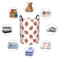 thumbnail image 6 of Laundry Basket, American football white cute Laundry Hamper Waterproof Laundry Bag Clothes Hamper Laundry Bin with Handles for Bedroom, Living Room, Kids Room, 6 of 6