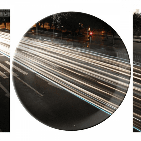 

China City Car Night Plate Decorative Porcelain Salver Tableware Dinner Dish