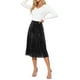 thumbnail image 1 of Falda midi de cóctel brillante y con lentejuelas de cintura alta para mujeres INSPIRE CHIC XS negra, 1 of 6