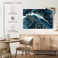 thumbnail image 5 of Elephant Stock Abstract Blue Marble Wall Art - Horizontal Canvas Wall Art - Living Room Wall Decor - Abstract Canvas - Gold And Blue Decor - 24" x 16", 5 of 8