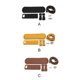 thumbnail image 5 of Monedero de cuero PU Kit de fabricación de chicas de fondo DIY Bolsa de crochet Suministros Conjunto Con Hardware Kids Mano Crafting Accessories Negro 7 Piezas Speravity AP004438-01, 5 of 7
