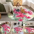 thumbnail image 2 of Rectangle Rug 3ft Area Rug, Summer Watercolor Wildflower Leaf Area Rugs for Living Room Bedroom, Green Tropical Leaves Floor Mat Non-Slip Non-Shedding Carpet Indoor Accent Rugs, 2 of 9