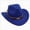 Blue, variant on WXFAZCVU Cowgirl Hat Western Cowboy Hats Straw Wide with Shapeable Brim Sun Hat Going Out Size 3-8 Years
