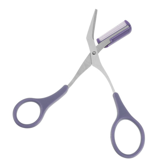 Vocoste Eyebrow Trimmer Scissors with Comb Stainless Steel Eyebrow Trimmer Purple 5.03"x2.05"