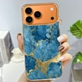 thumbnail image 3 of Case For Apple iPhone Air / 17 Pro / 17 Pro Max Series Case, Slim Thin Transparent Flexible Clear TPU Shockproof Phone Case For iPhone 17 Series, blue and gold marble texture, 3 of 6