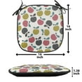 thumbnail image 5 of Autumn Chair Seating Cushion, Seasonal Fruits Apples Doodle Simplistic Design Print Illustration, Soft Seat Pads for Office with Anti-slip Backing, 16"x16", Pale Ruby and Pale Coffee, by Ambesonne, 5 of 7