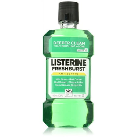 Listerine Antiseptic Mouthwash, Fresh Burst, 500 ml